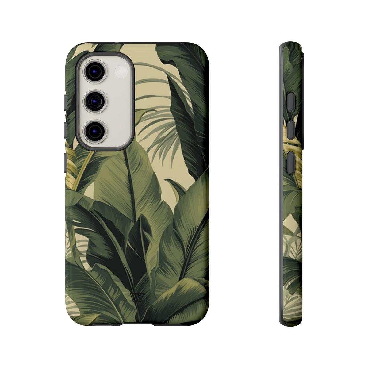 Tropical Leaves Tough Phone Case Dual-Layer Protection