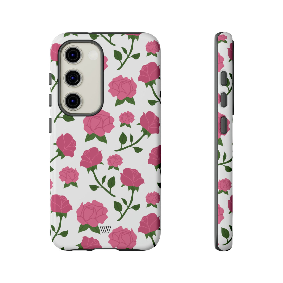 Pink Roses Tough Phone Case Dual-Layer Protective Trovvve