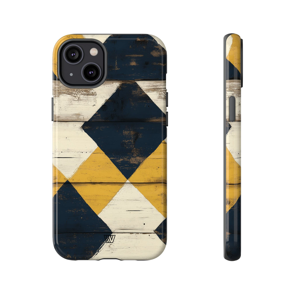 Tough Phone Case Dual-Layer Protection Farmhouse Wood
