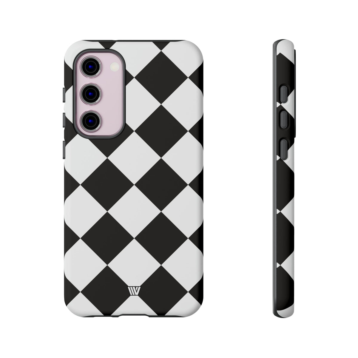 Black & White Diamond Tough Phone Case Dual-layer Protection