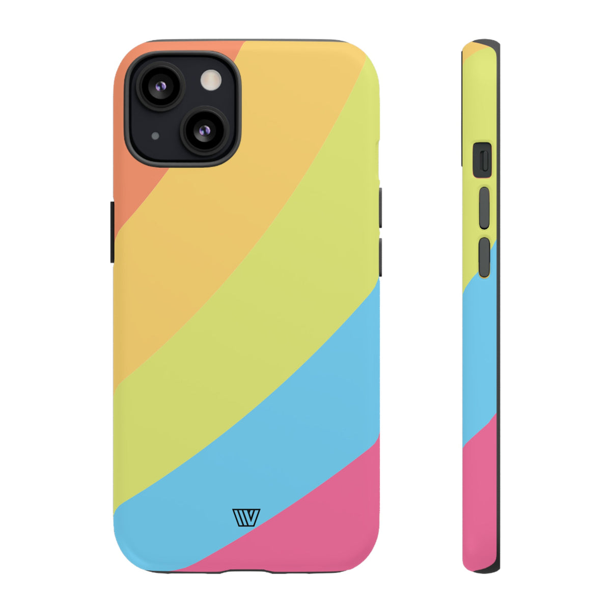 Neon Rainbow Tough Phone Case Dual-Layer Protective Shell