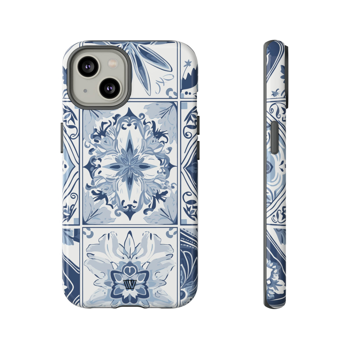 Blue White Tile Tough Impact-Resistant Phone Case