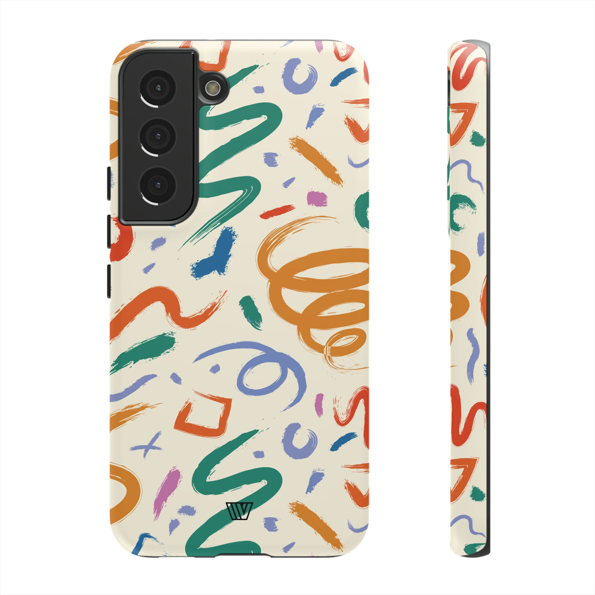 Doodle Brush Strokes Tough Phone Case