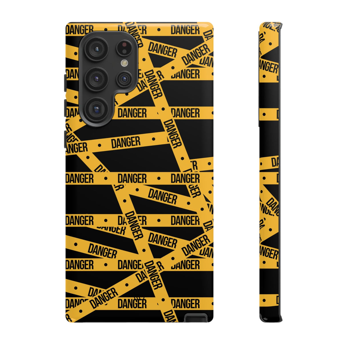 Tough Impact-Resistant Phone Case DANGER TAPE