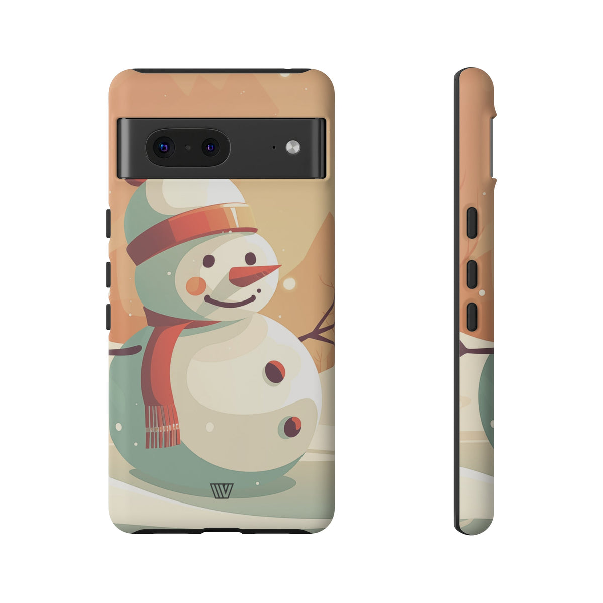 Tough Phone Case Impact Resistant Polycarbonate Dual-Layer SUNSET SNOWMAN