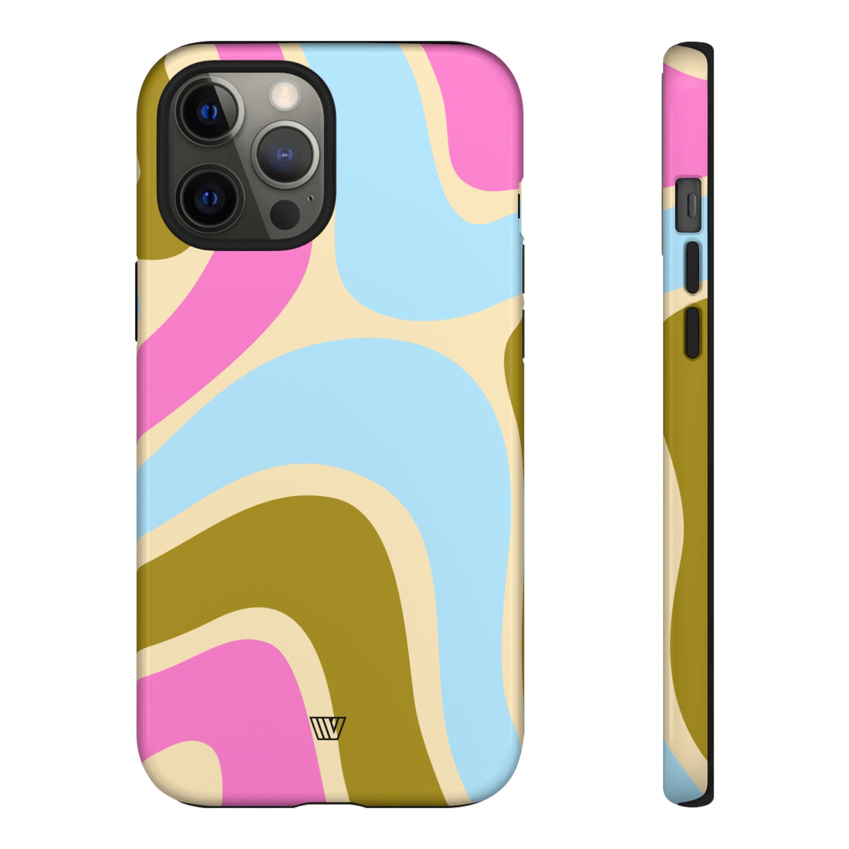 Tough Phone Case Large Groovy Waves Polycarbonate Shell