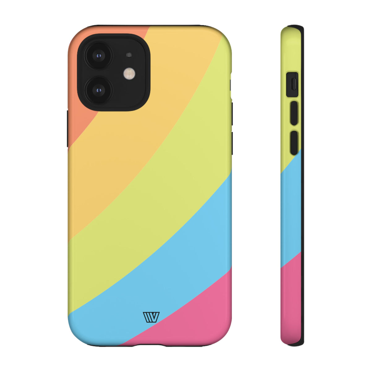 Neon Rainbow Tough Phone Case Dual-Layer Protective Shell