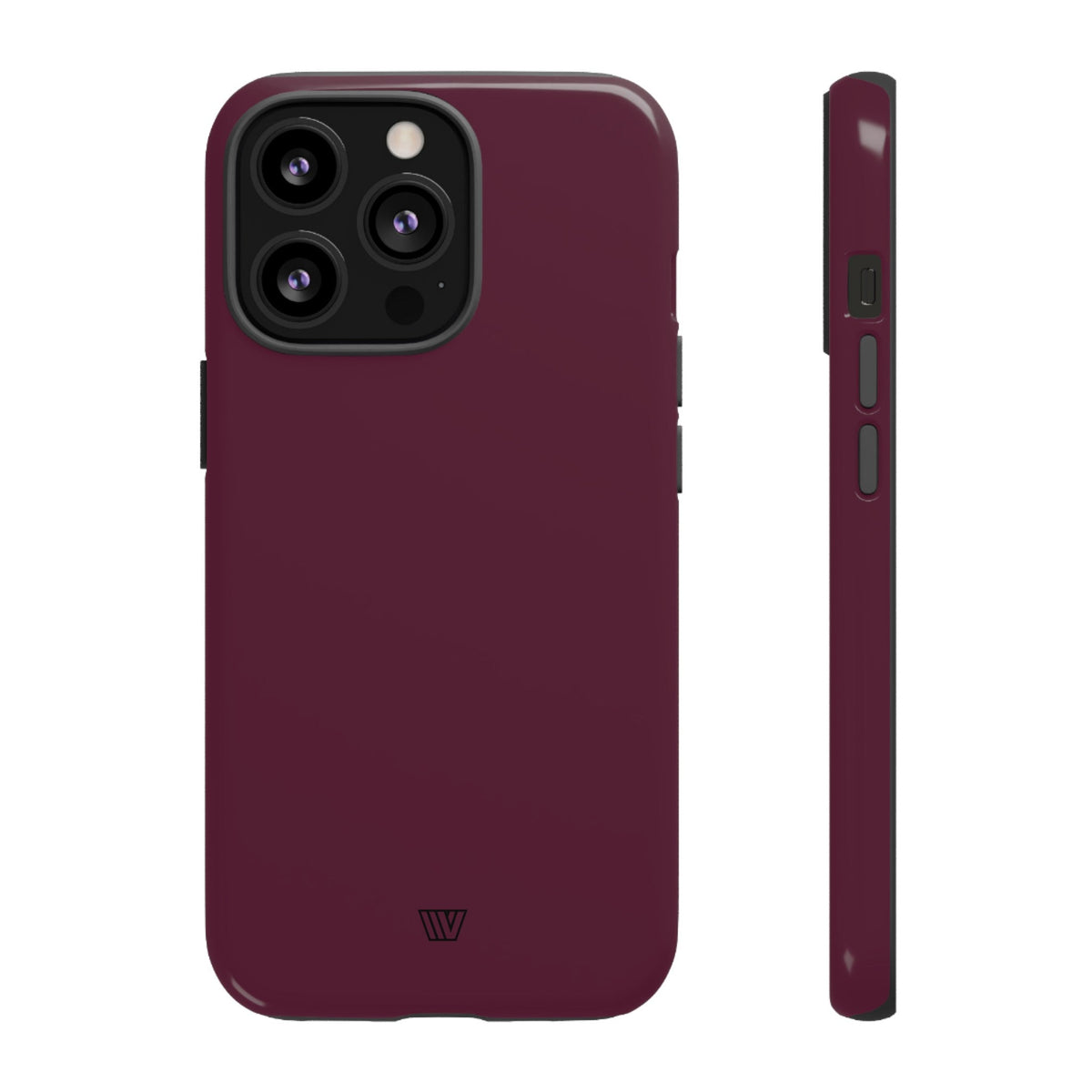 Tough Phone Case Wine Berry Protective Dual-Layer Polycarbonate Shell