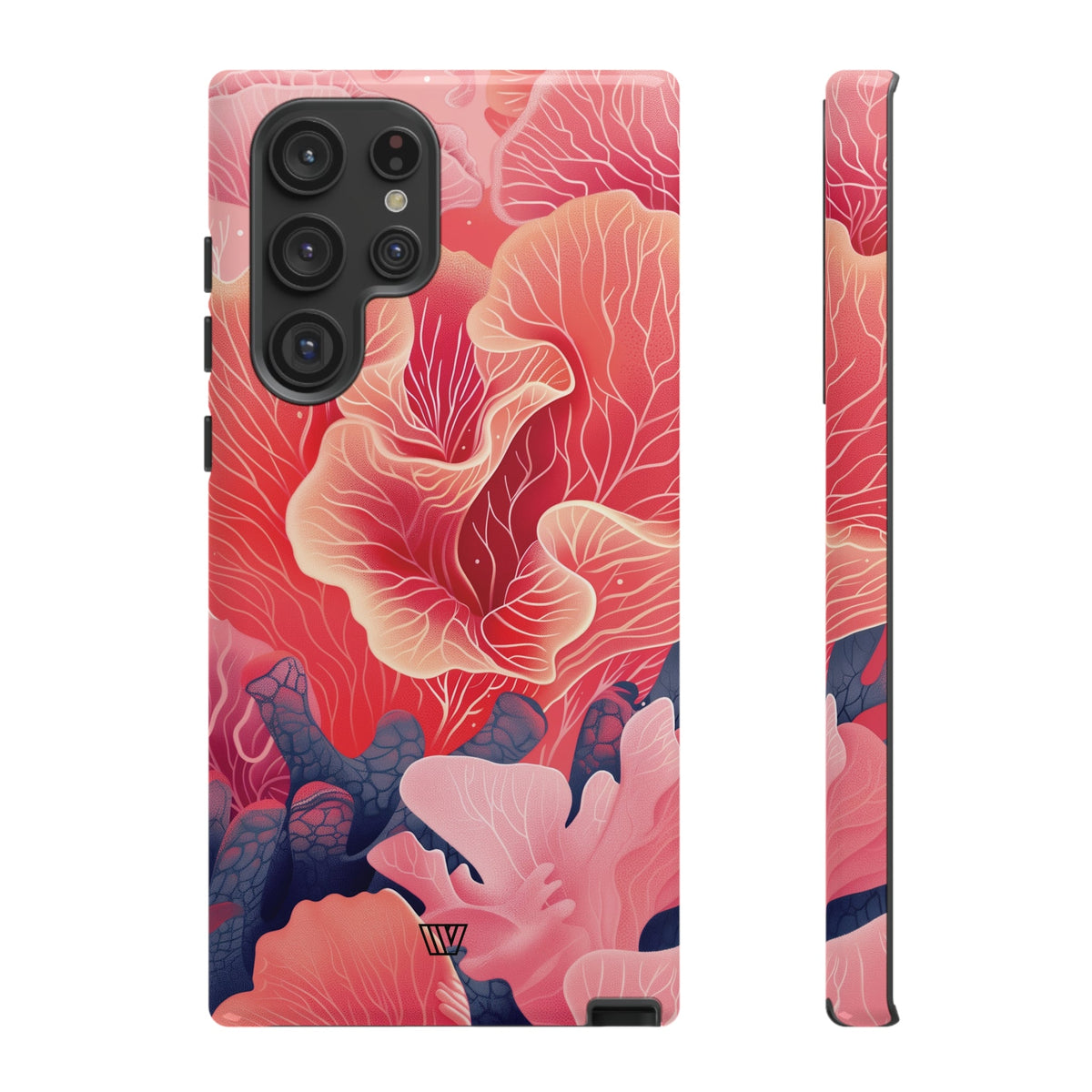 Pink Coral Tough Phone Case Dual-Layer Protection