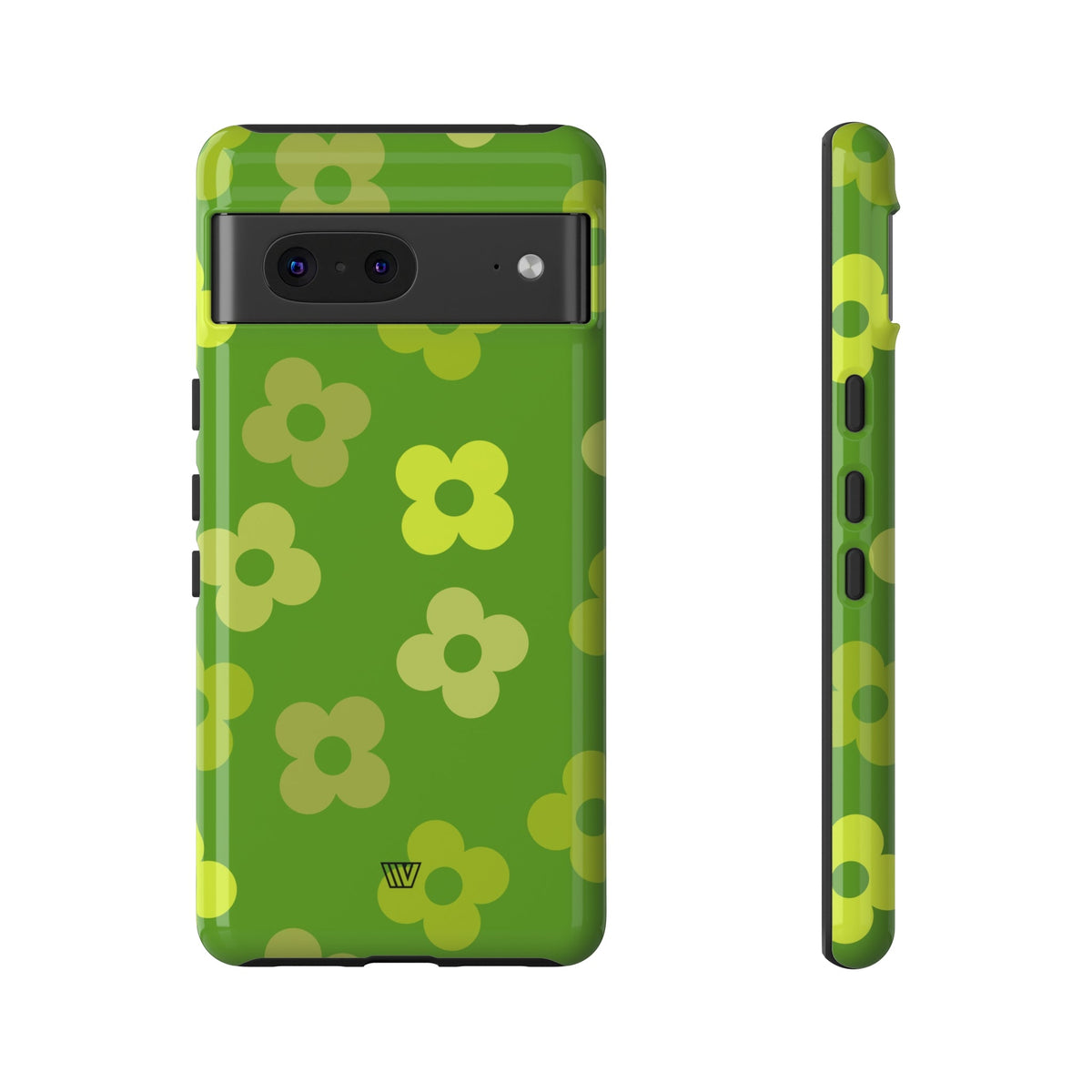 Green Retro Flowers Tough Phone Case