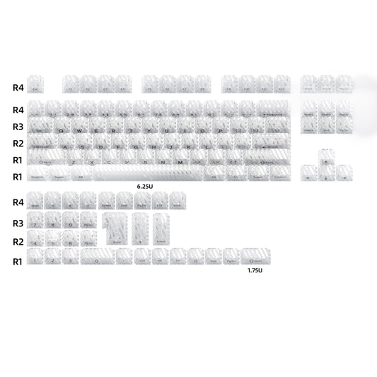 Carbon Fiber Textured Cherry Profile PC Keycap Set XVX