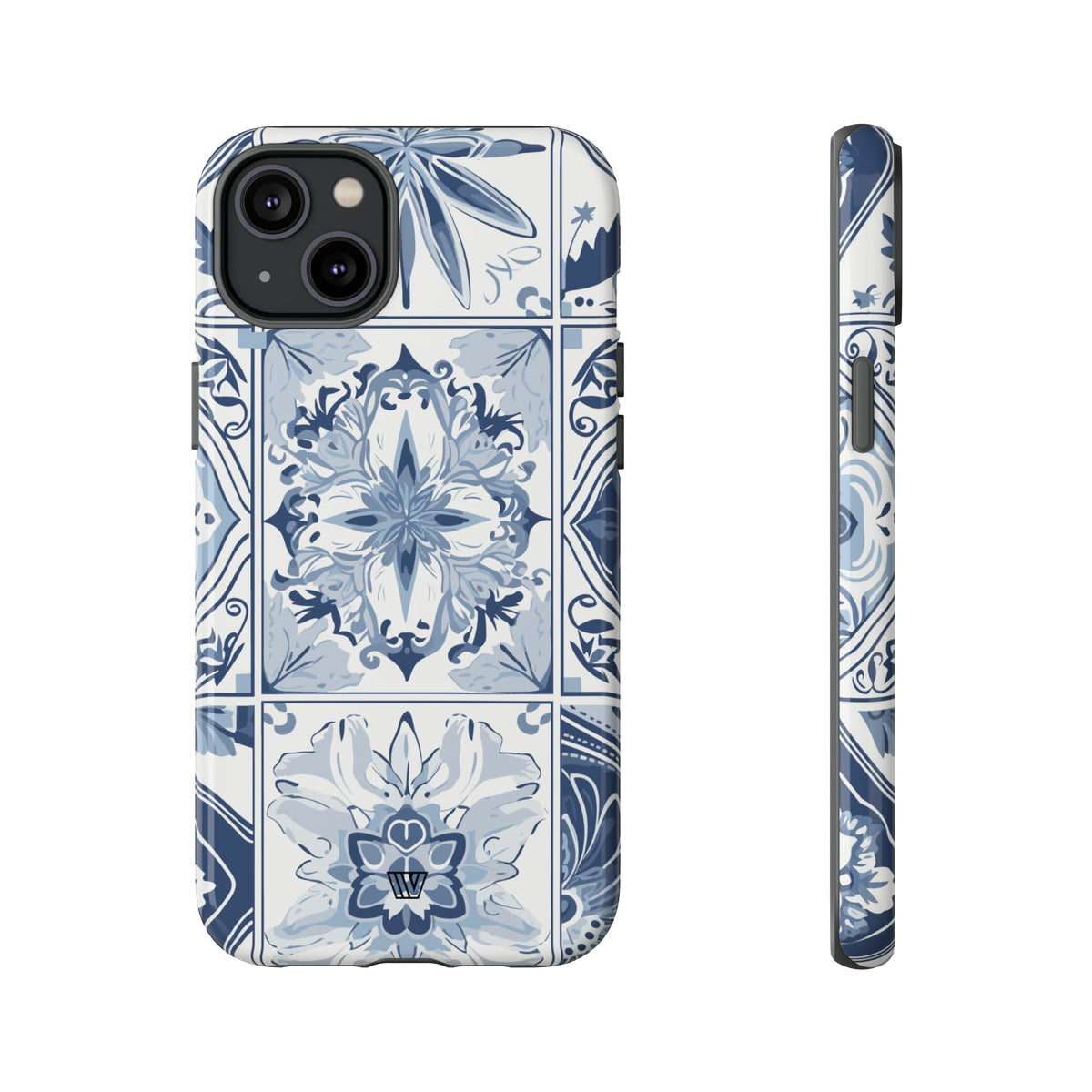 Blue White Tile Tough Impact-Resistant Phone Case