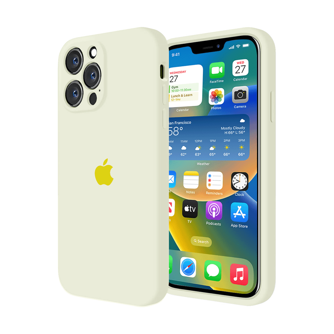 iPhone Camera Protection Creamy Yellow Silicone Case Apple iPhones