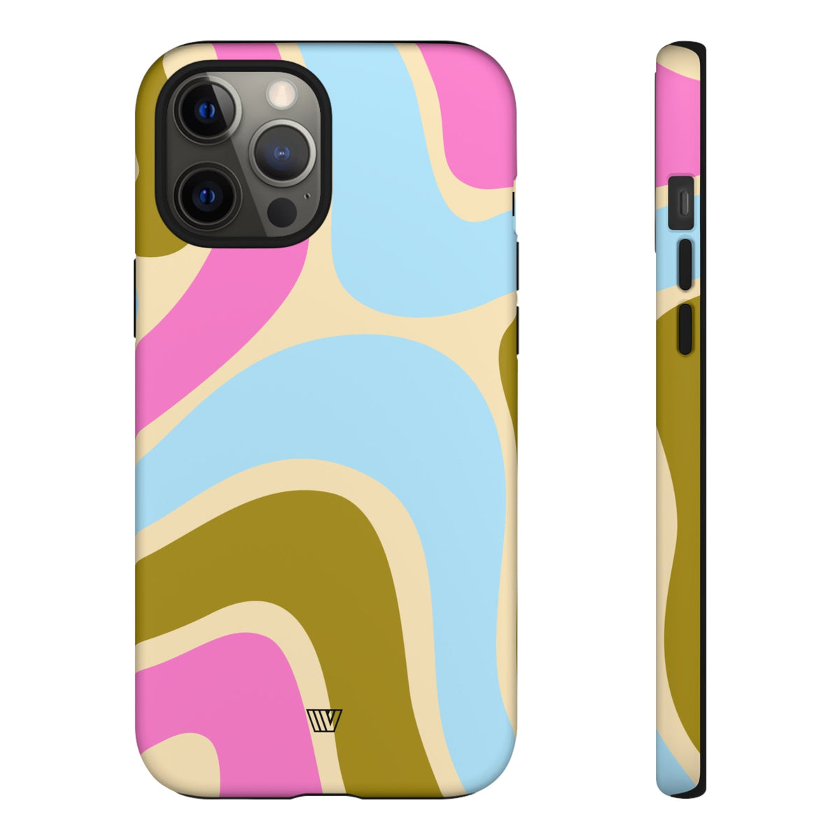 Tough Phone Case Large Groovy Waves Polycarbonate Shell