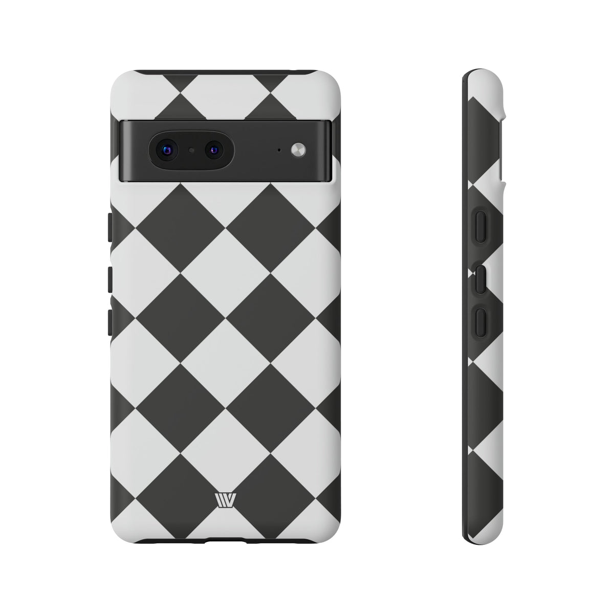 Black & White Diamond Tough Phone Case Dual-layer Protection