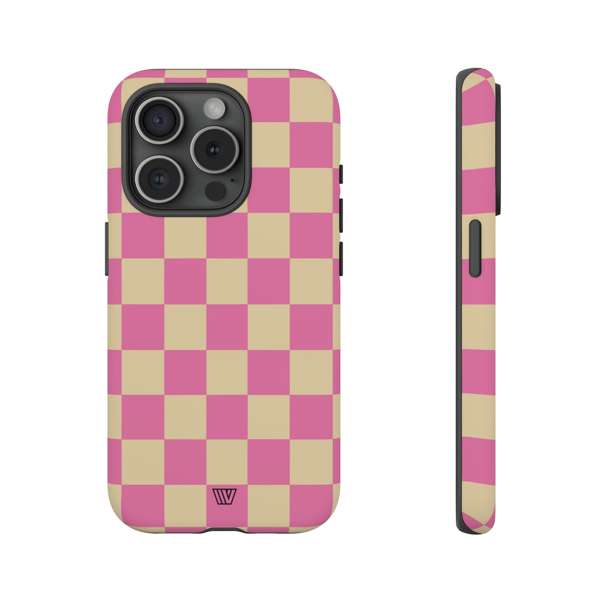 Pink Tan Checkered Tough Phone Case Trovvve