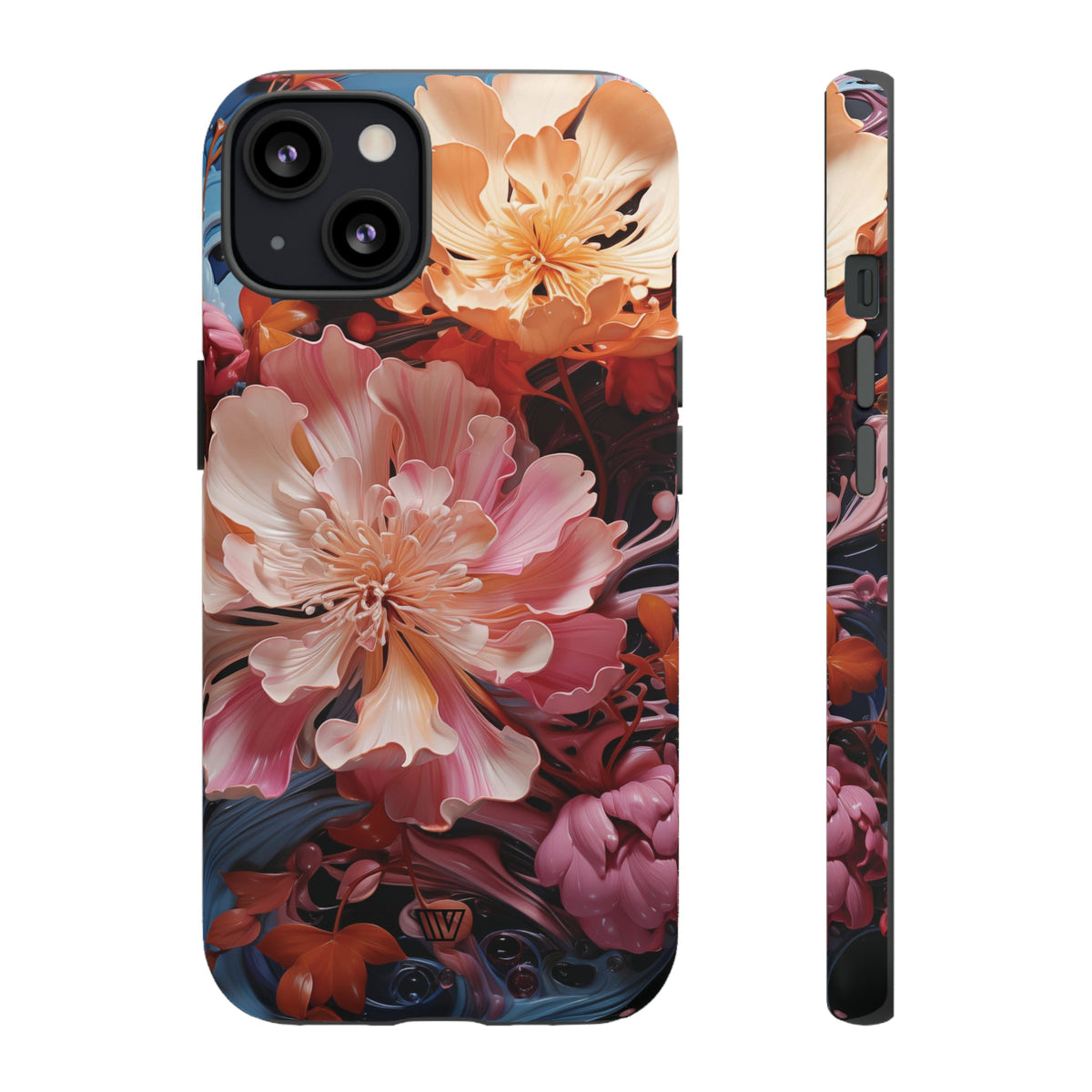 Paint Swirl Flowers Tough Phone Case
