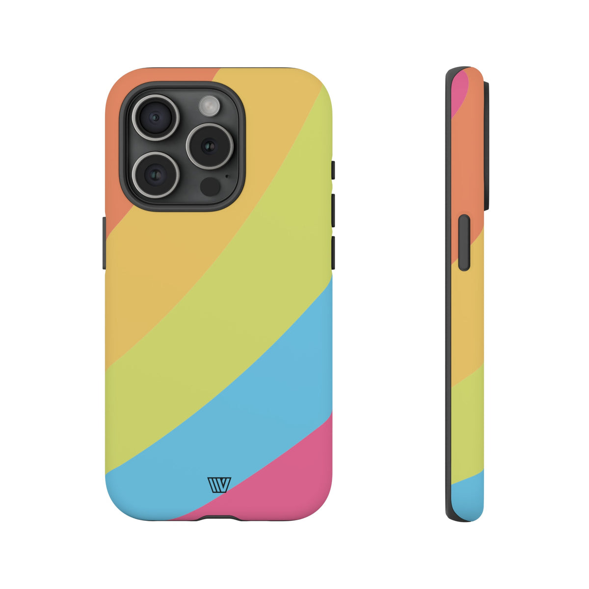 Neon Rainbow Tough Phone Case Dual-Layer Protective Shell