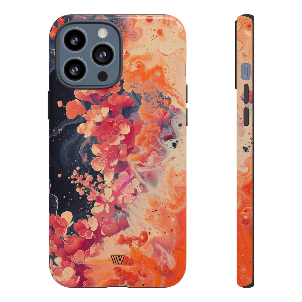 Tough Phone Case Dual-Layer Protection Phone Case WAVE OF FLOWERS