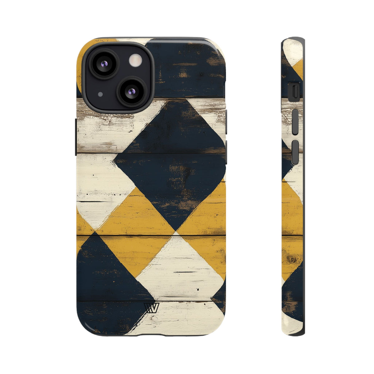 Tough Phone Case Dual-Layer Protection Farmhouse Wood