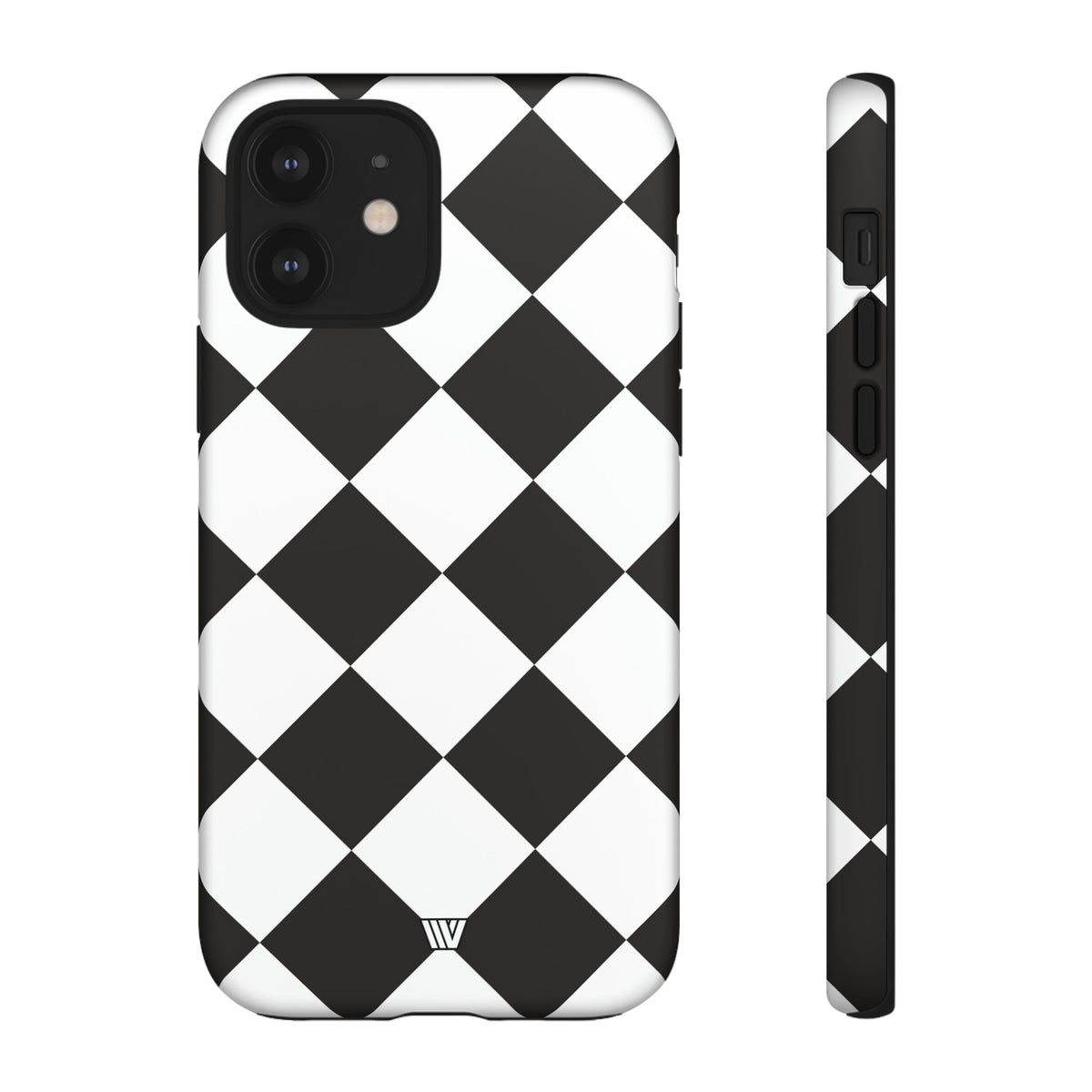 Black & White Diamond Tough Phone Case Dual-layer Protection