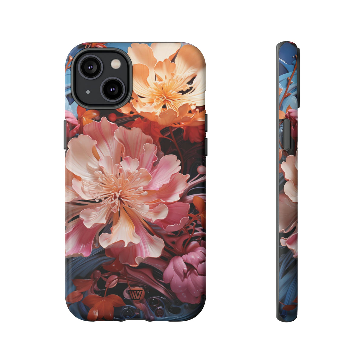 Paint Swirl Flowers Tough Phone Case