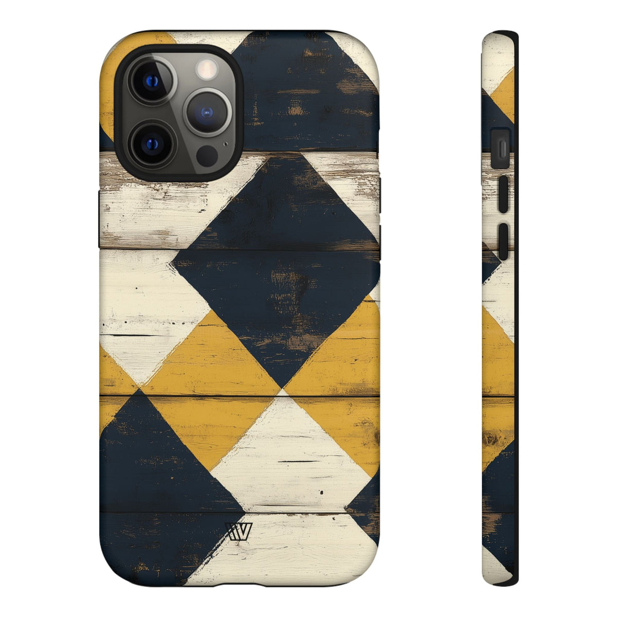 Tough Phone Case Dual-Layer Protection Farmhouse Wood