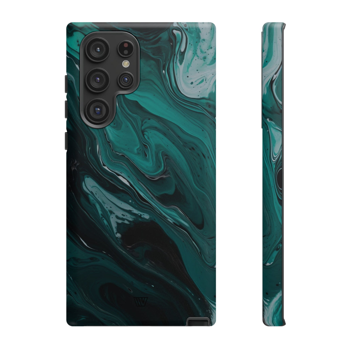 Teal Paint Swirl Tough Phone Case