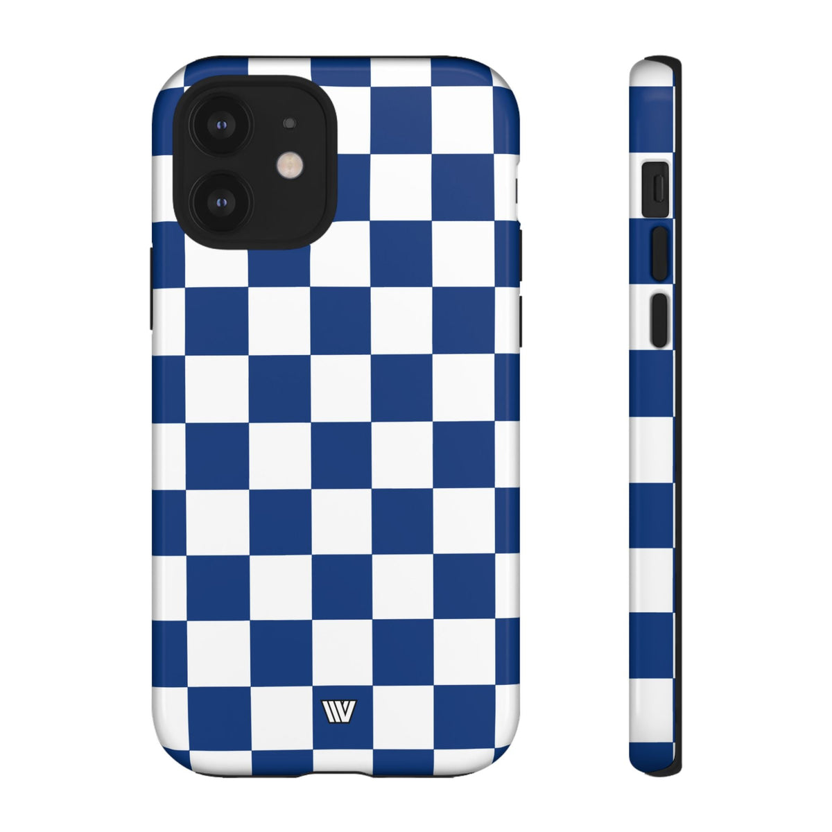 Blue White Checkerboard Tough Phone Case