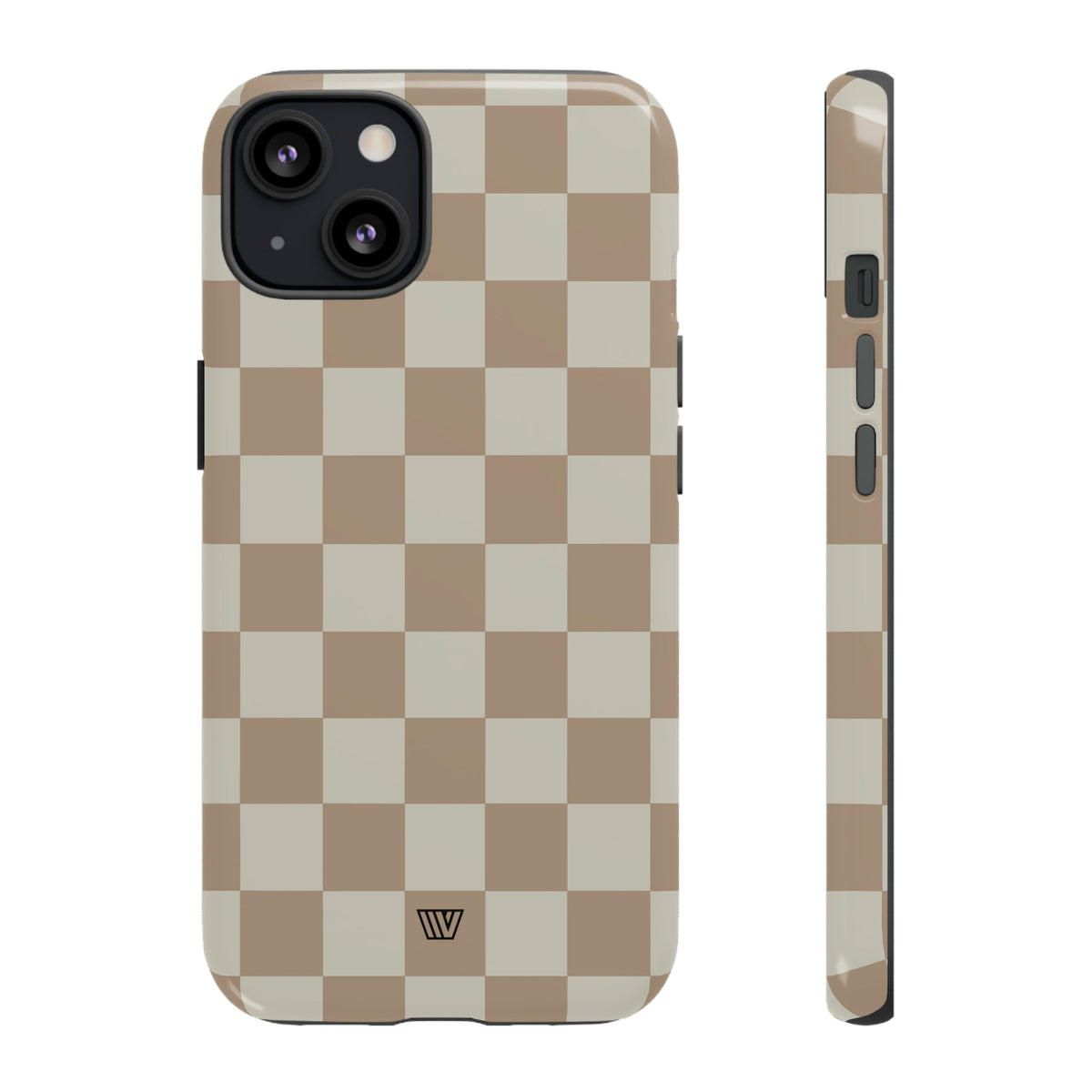 Checkerboard Tough Phone Case Dual-Layer Protection NEUTRAL