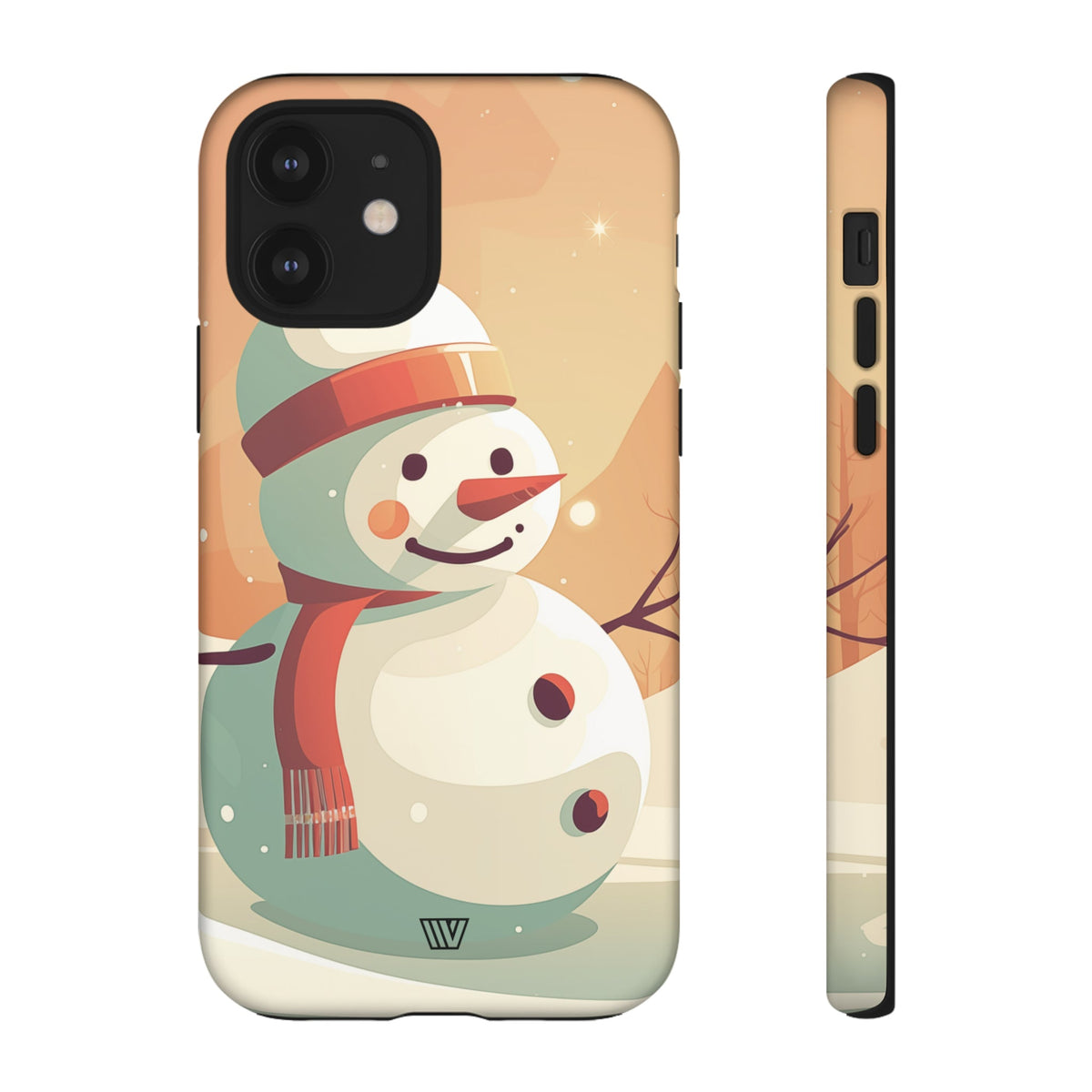 Tough Phone Case Impact Resistant Polycarbonate Dual-Layer SUNSET SNOWMAN