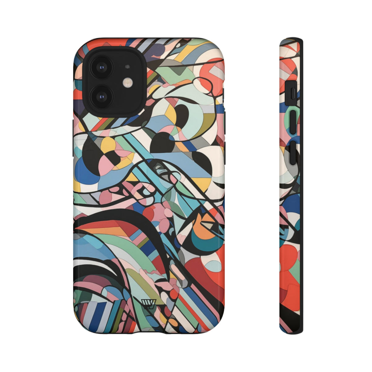 Abstract Mural Tough Phone Case Dual-Layer Protection