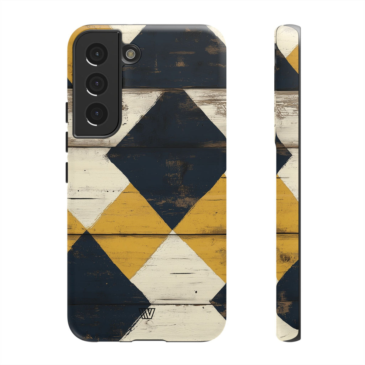 Tough Phone Case Dual-Layer Protection Farmhouse Wood