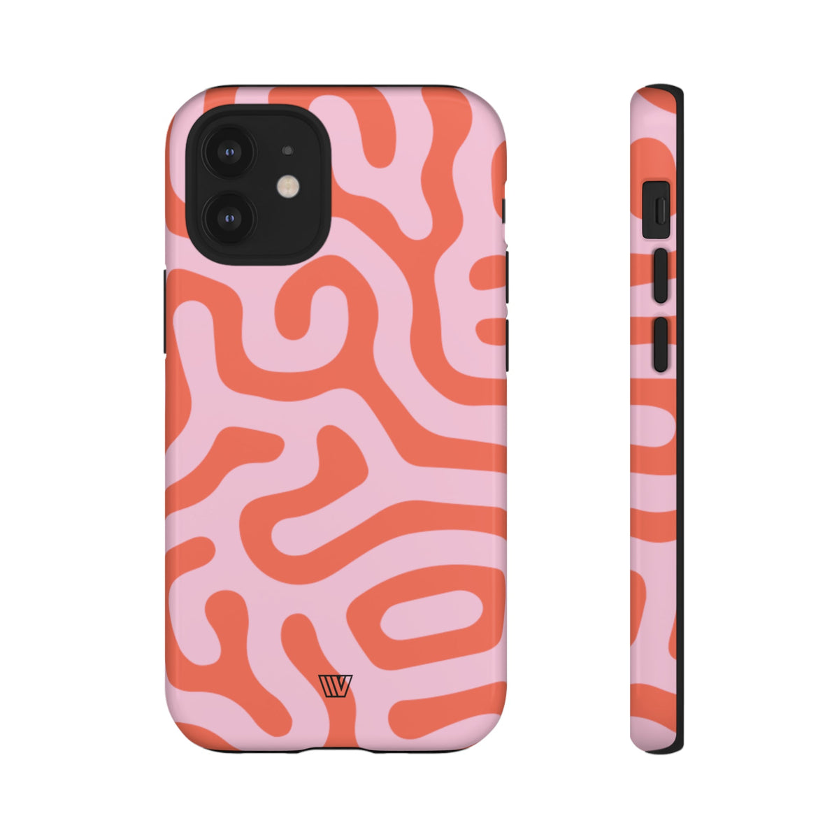 Tough Phone Case Dual-Layer Protection CORAL ORGANIC LINES