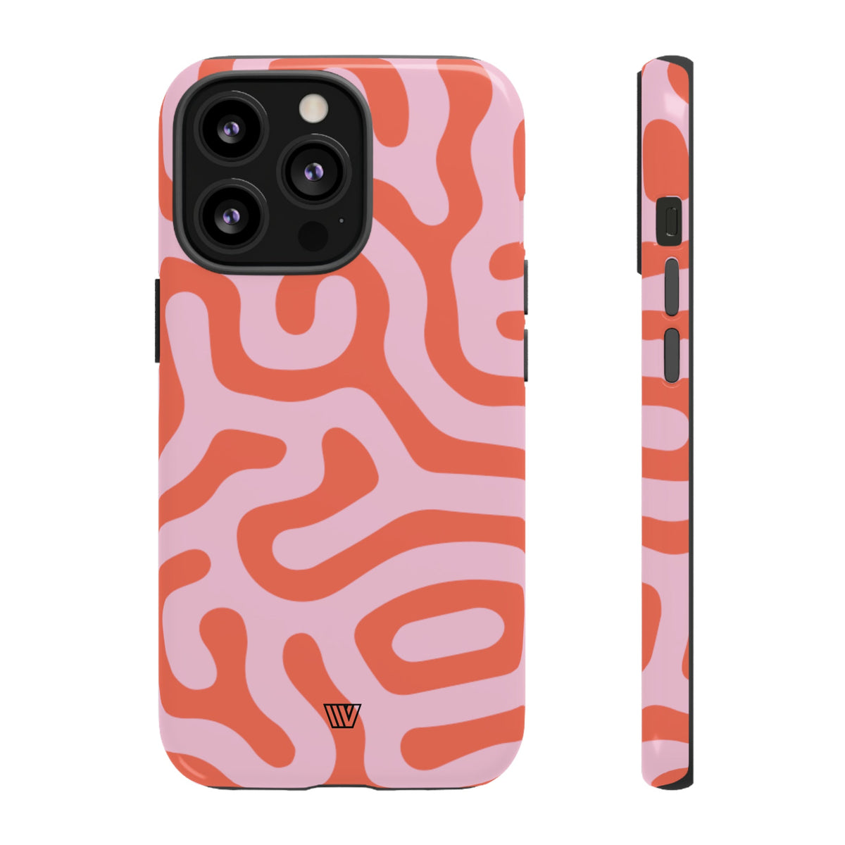 Tough Phone Case Dual-Layer Protection CORAL ORGANIC LINES