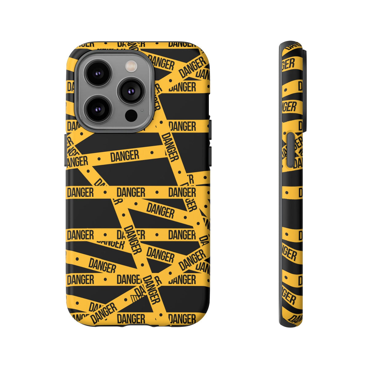 Tough Impact-Resistant Phone Case DANGER TAPE