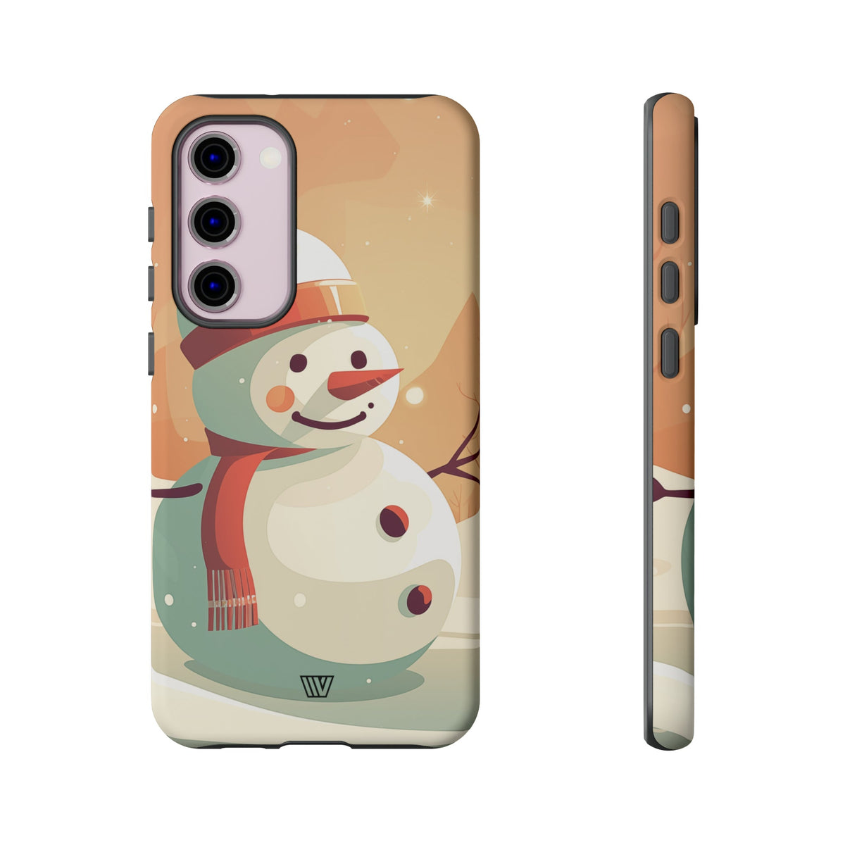 Tough Phone Case Impact Resistant Polycarbonate Dual-Layer SUNSET SNOWMAN