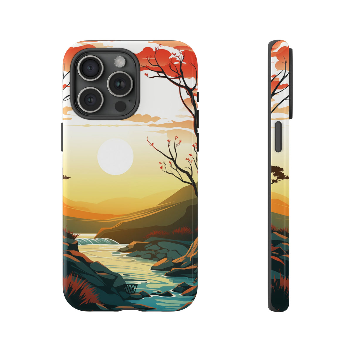 Tough Phone Case Dual-Layer Protection RIVER SUNSET