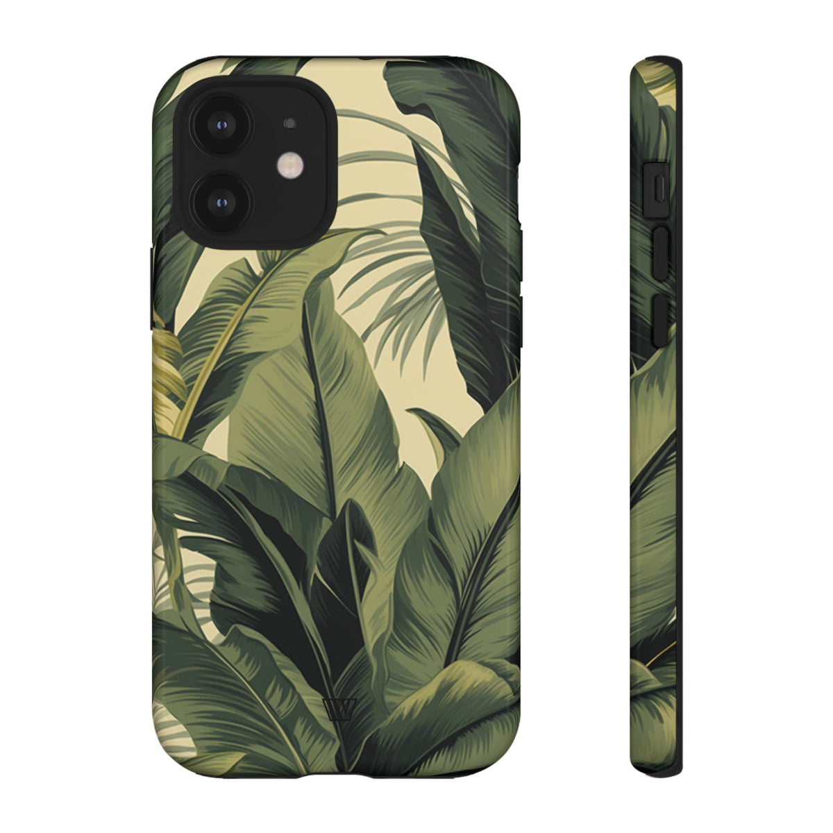 Tropical Leaves Tough Phone Case Dual-Layer Protection