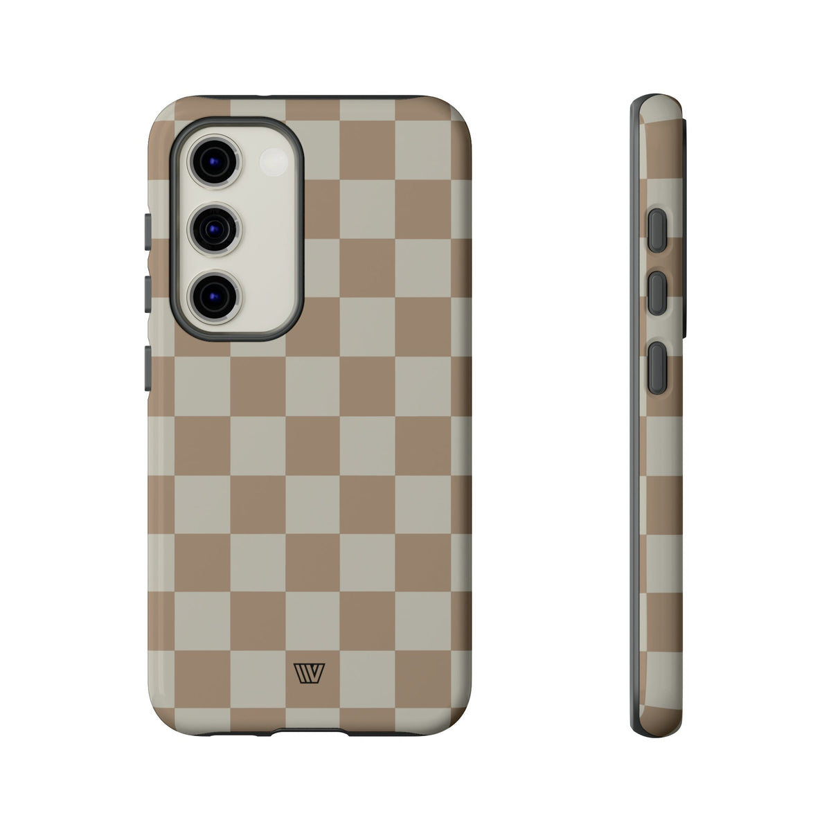 Checkerboard Tough Phone Case Dual-Layer Protection NEUTRAL