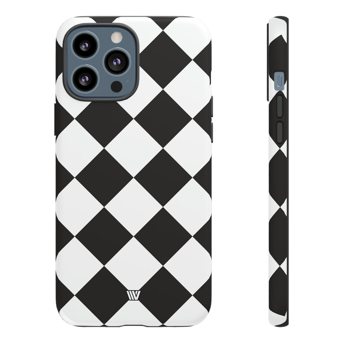 Black & White Diamond Tough Phone Case Dual-layer Protection