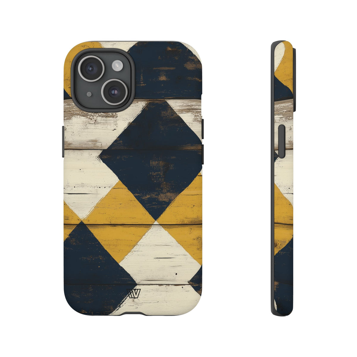 Tough Phone Case Dual-Layer Protection Farmhouse Wood