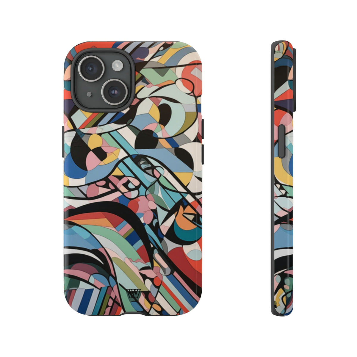 Abstract Mural Tough Phone Case Dual-Layer Protection