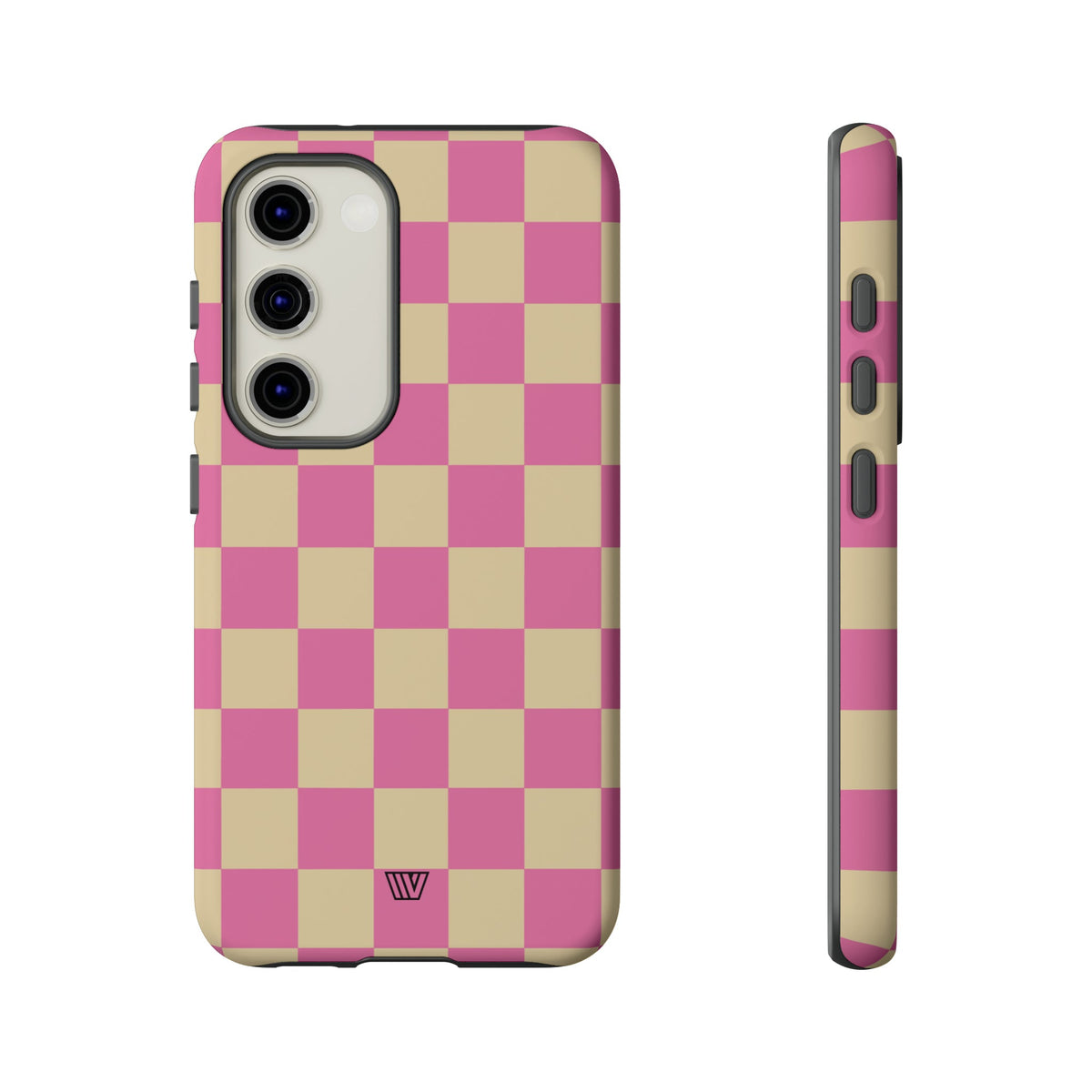 Pink Tan Checkered Tough Phone Case Trovvve