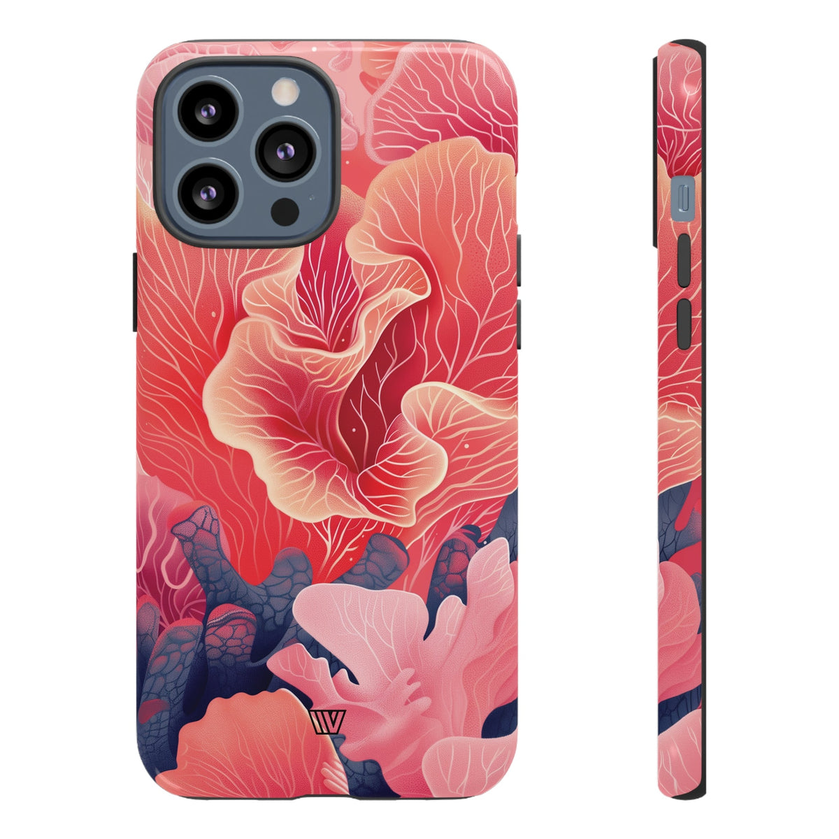 Pink Coral Tough Phone Case Dual-Layer Protection