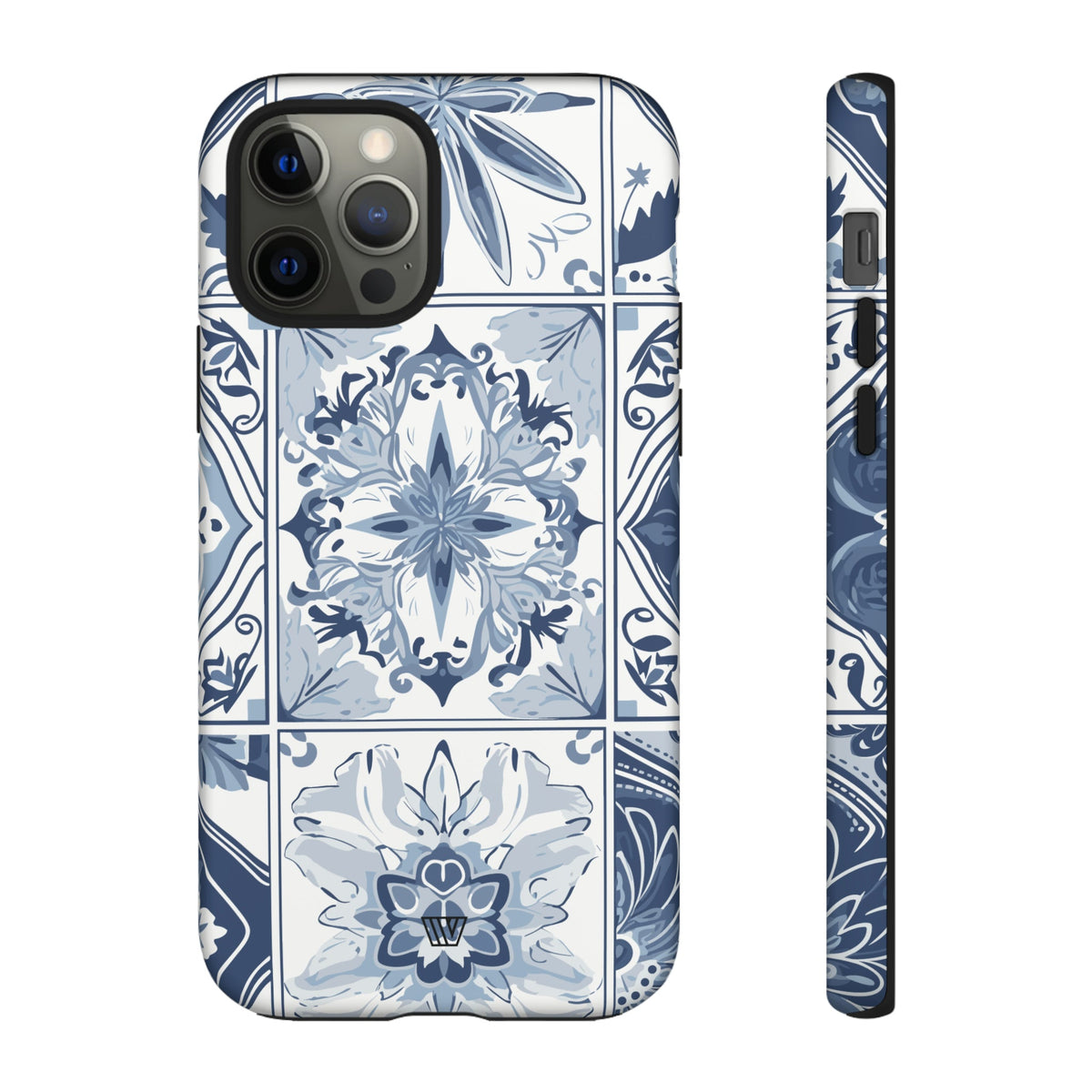 Blue White Tile Tough Impact-Resistant Phone Case