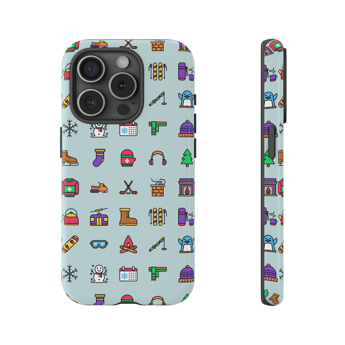 Tough Phone Case Dual-Layer Protective WINTER ICONS