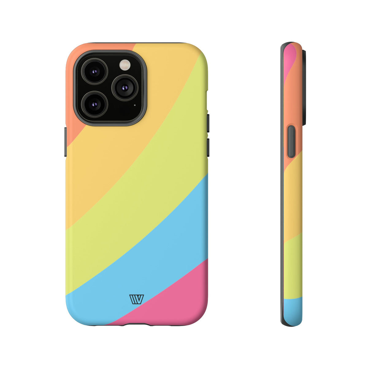 Neon Rainbow Tough Phone Case Dual-Layer Protective Shell