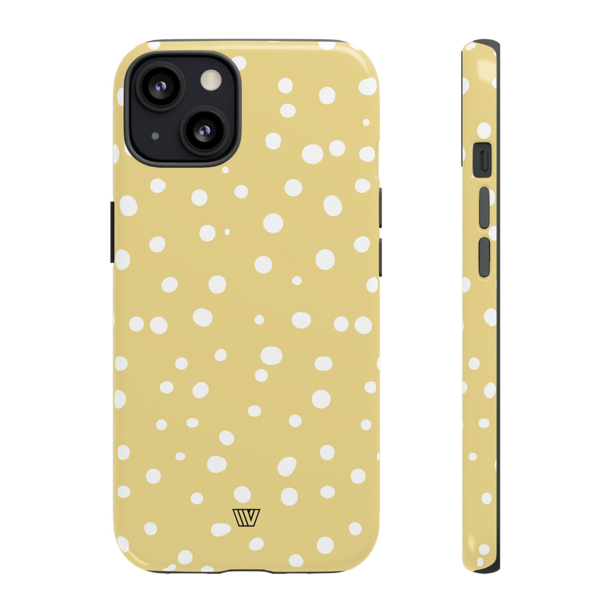 Muted Yellow Dots Tough Phone Case with Impact-Resistant Design