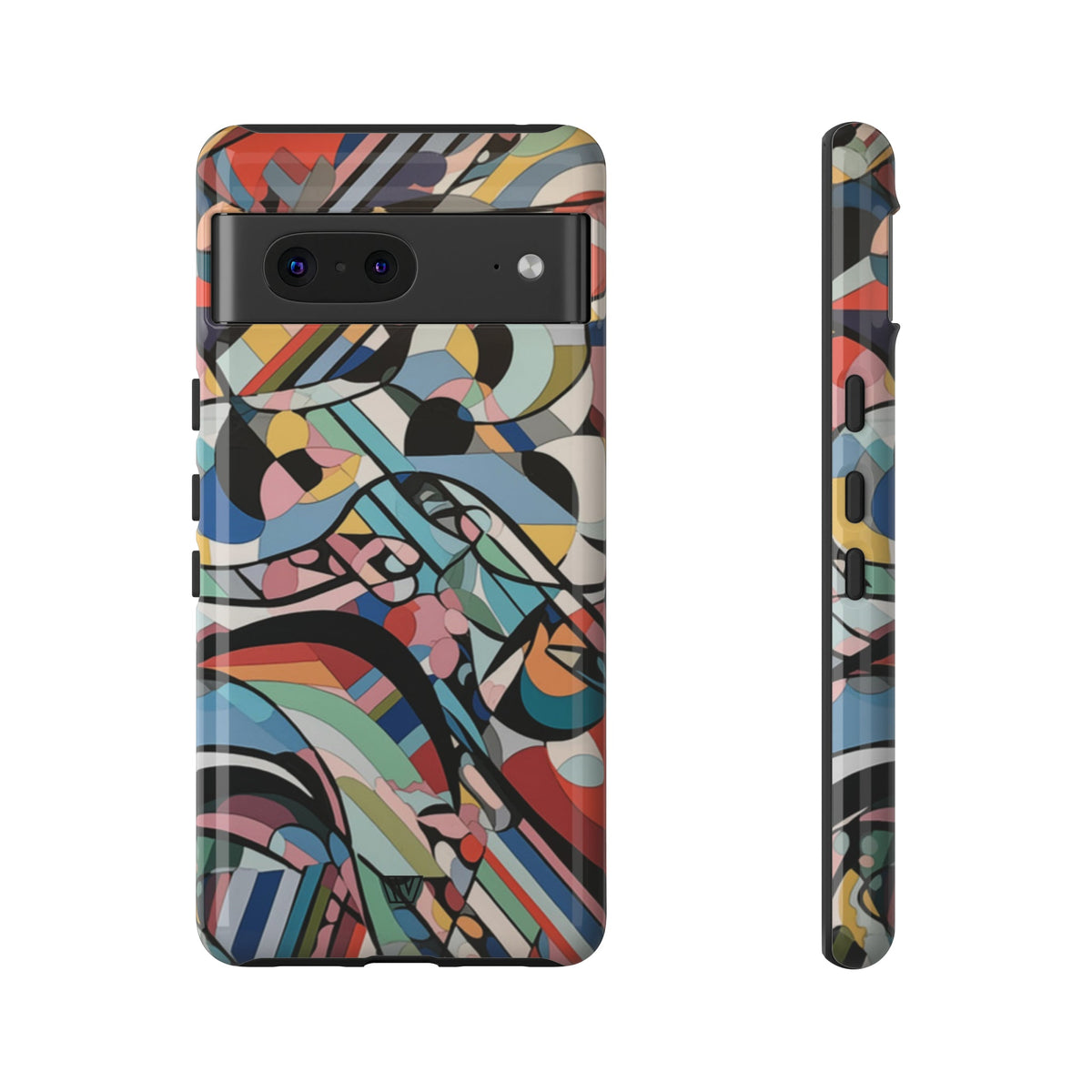 Abstract Mural Tough Phone Case Dual-Layer Protection